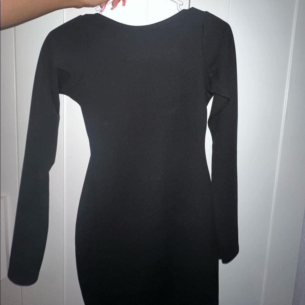 black mini dress
